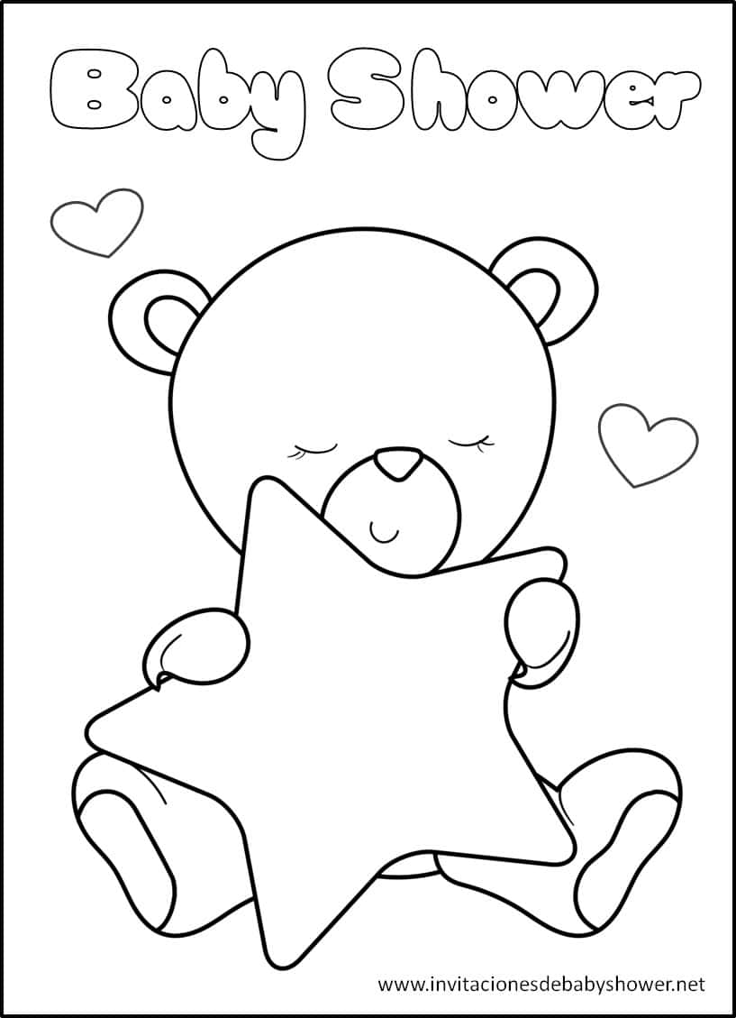 dibujos para colorear de baby shower