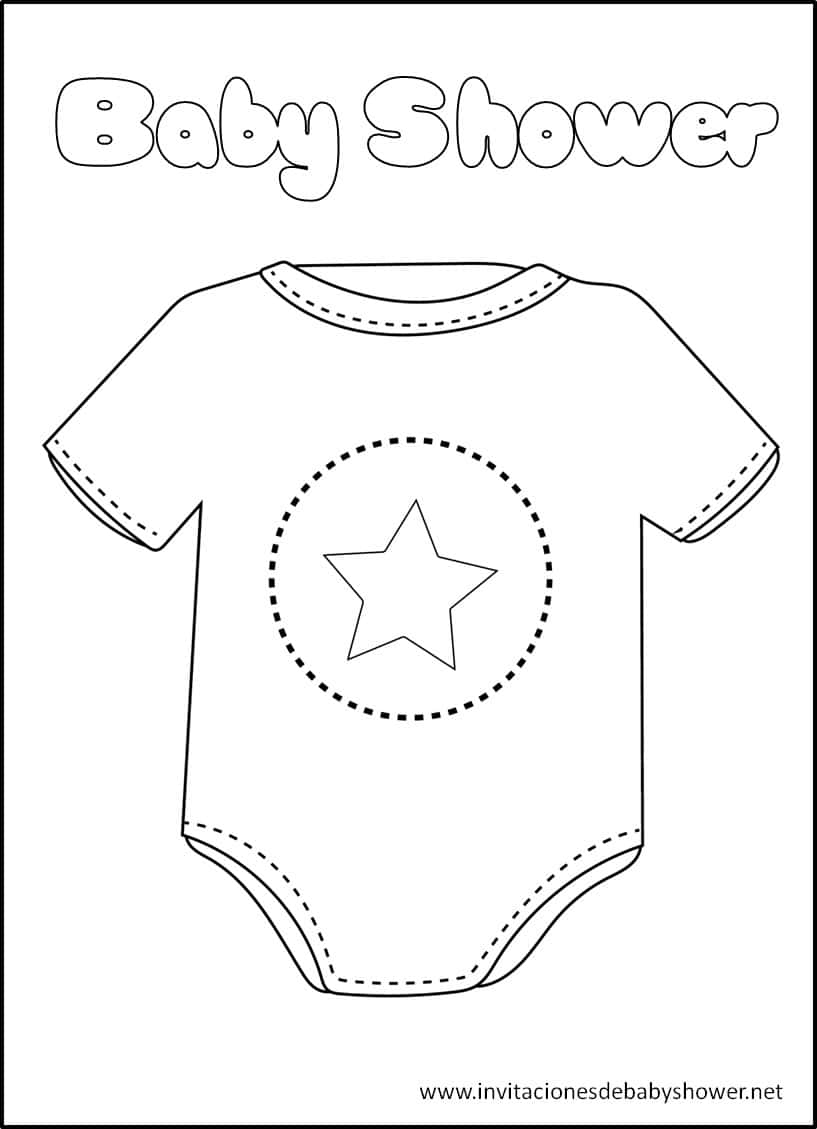 dibujos para colorear de baby shower